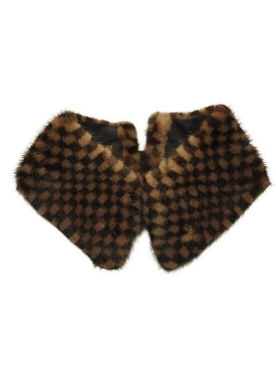Louis Vuitton Mink Damier Collar Tippet Belt Brown main image 2